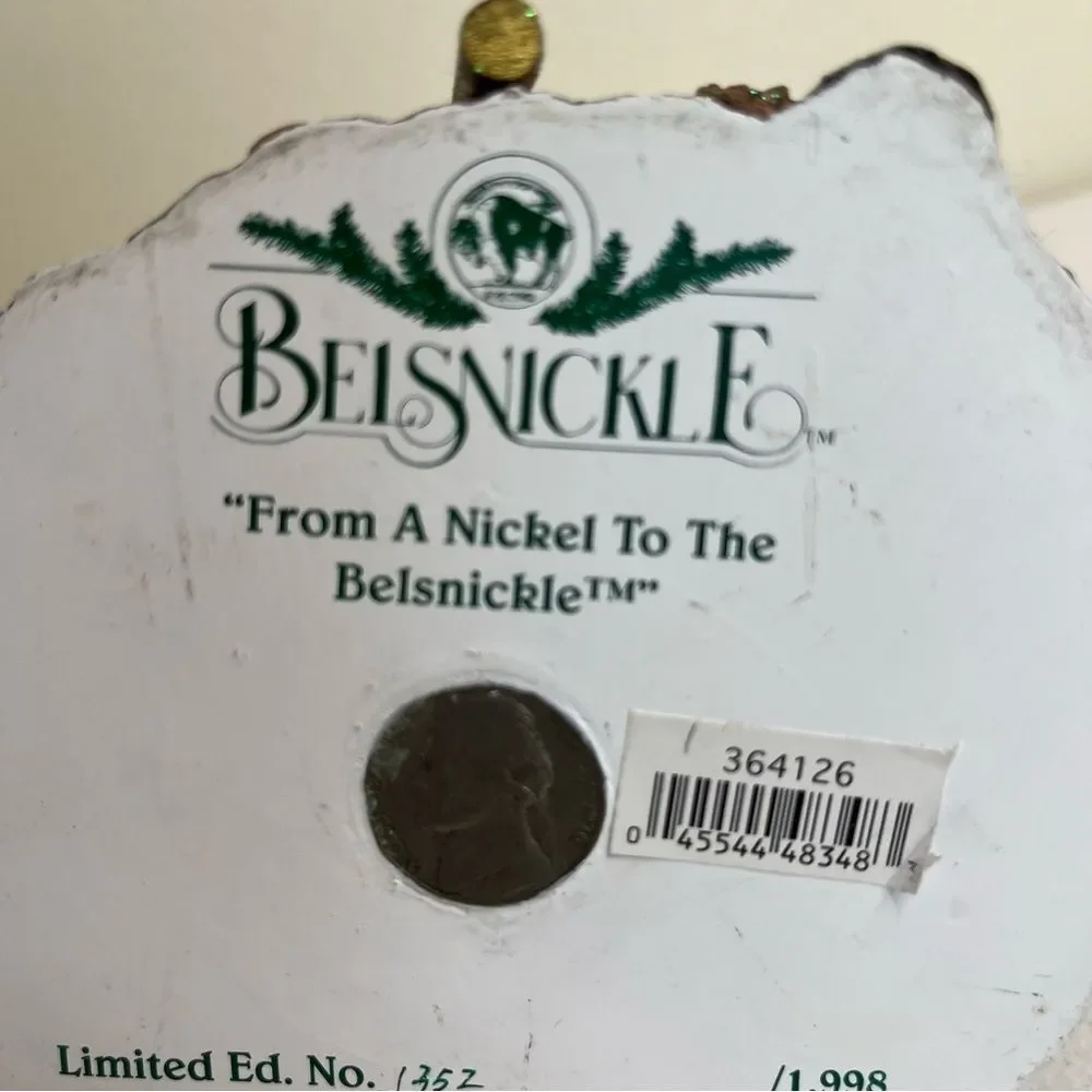 Vintage 90s Enesco Belsnickle Limited Edition Santa Globe Peace On Earth Baldwin